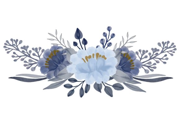 Arrangement of Roses Watercolor Frame