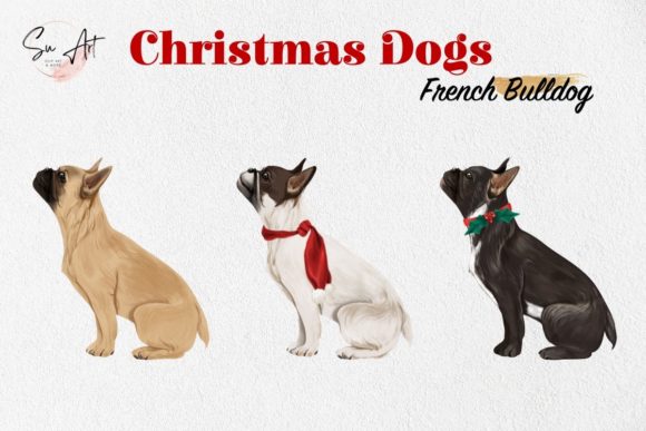 Watercolor French Bulldog Illustrations