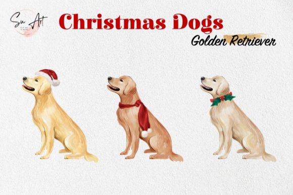 Watercolor Golden Retriever Dog