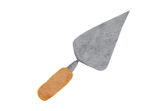 Watercolor Trowel Gardening Tool Element and Illustrations