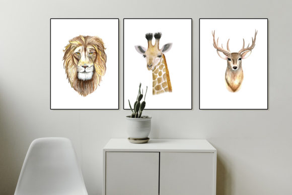 Watercolor Wild Animals Illustrations